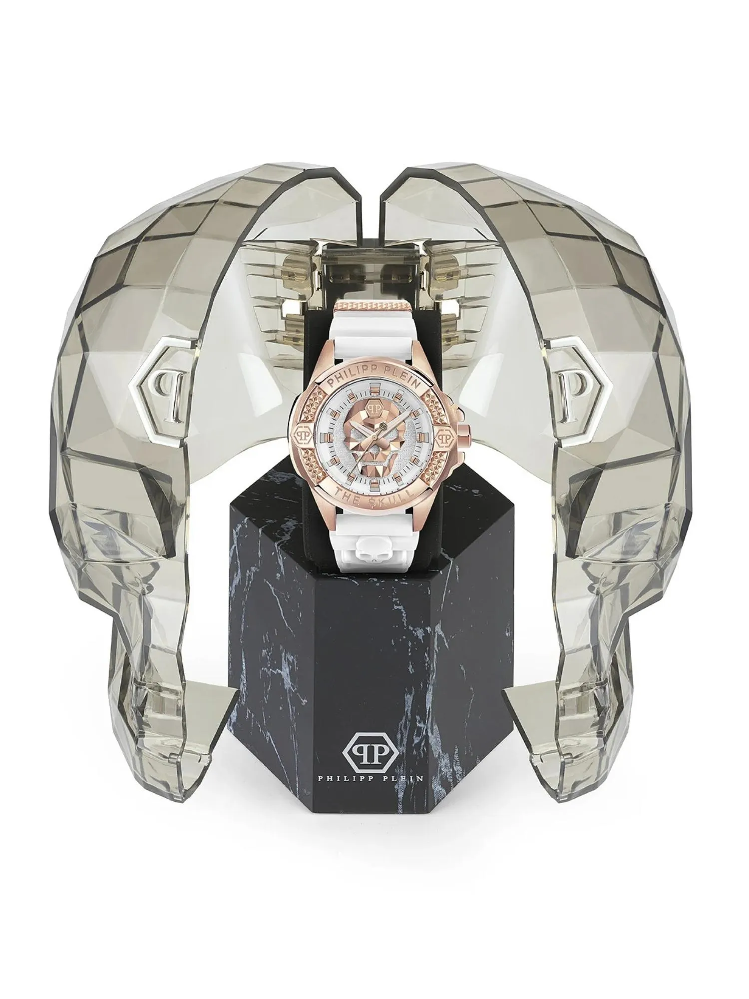Philipp Plein Unisex 44 mm Size White Dial Analog Watch - PWAAA2224